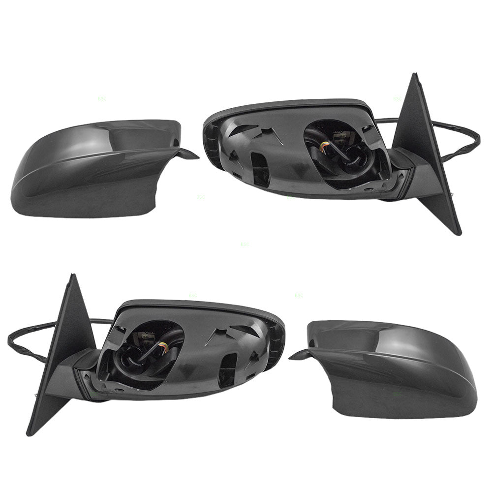 Replacement Pair Set Power Side View Mirrors Heated Ready-to-Paint Compatible with 2011-2014 Charger 1LD59AXRAH 1LD58AXRAH