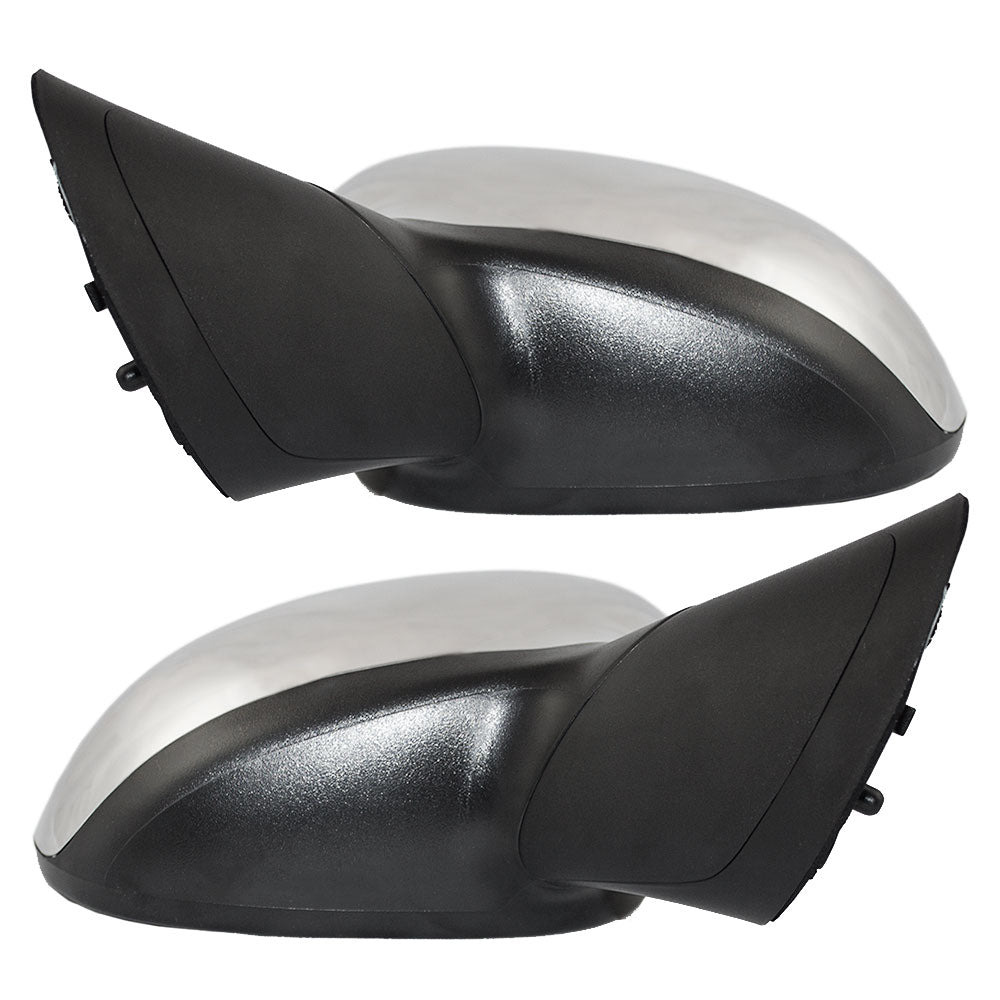 Replacement Set Driver and Passenger Power Side View Mirrors Heated Chrome Covers Compatible with 2012-2014 500 68087589AC 5182468AC