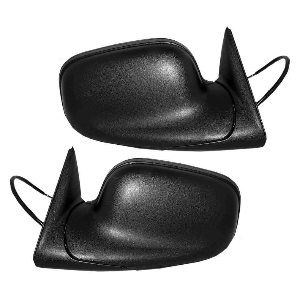 Replacement Set Driver and Passenger Power Side View Mirrors Heated Textured Compatible with 2001-2004 Dakota 2001-2003 Durango 55077252AE 55077253AE