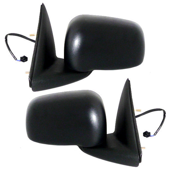 Replacement Set Driver and Passenger Power Side View Mirrors Heated 6x9 Textured Compatible with 05-11 Dakota 06-08 Raider 55077625AH 55077624AI
