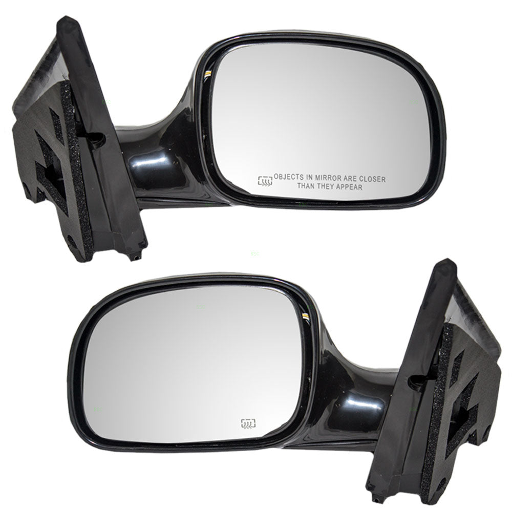 Replacement Pair Set Power Side View Mirrors Heated Compatible with 1996-2000 Caravan Grand Caravan Town & Country Voyager Grand Voyager 4675571AB 4675570AB