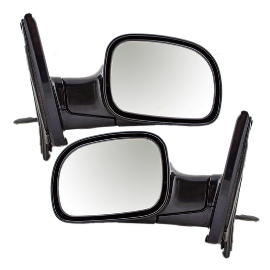 Replacement Set Driver and Passenger Power Side View Mirrors Heated Smooth Compatible with 2001-2007 Town & Country Grand Caravan 4894405AF 4894404AF