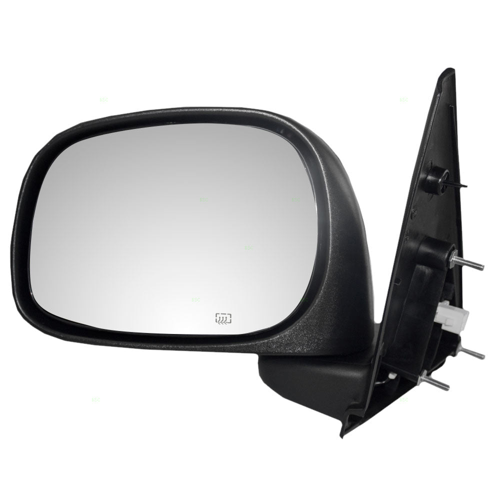 Brock Replacement Driver Side Power Mirror 6x9 Textured Black with Heat Compatible with 2002-2008 1500 & 2003-2009 2500/3500 55077925AD