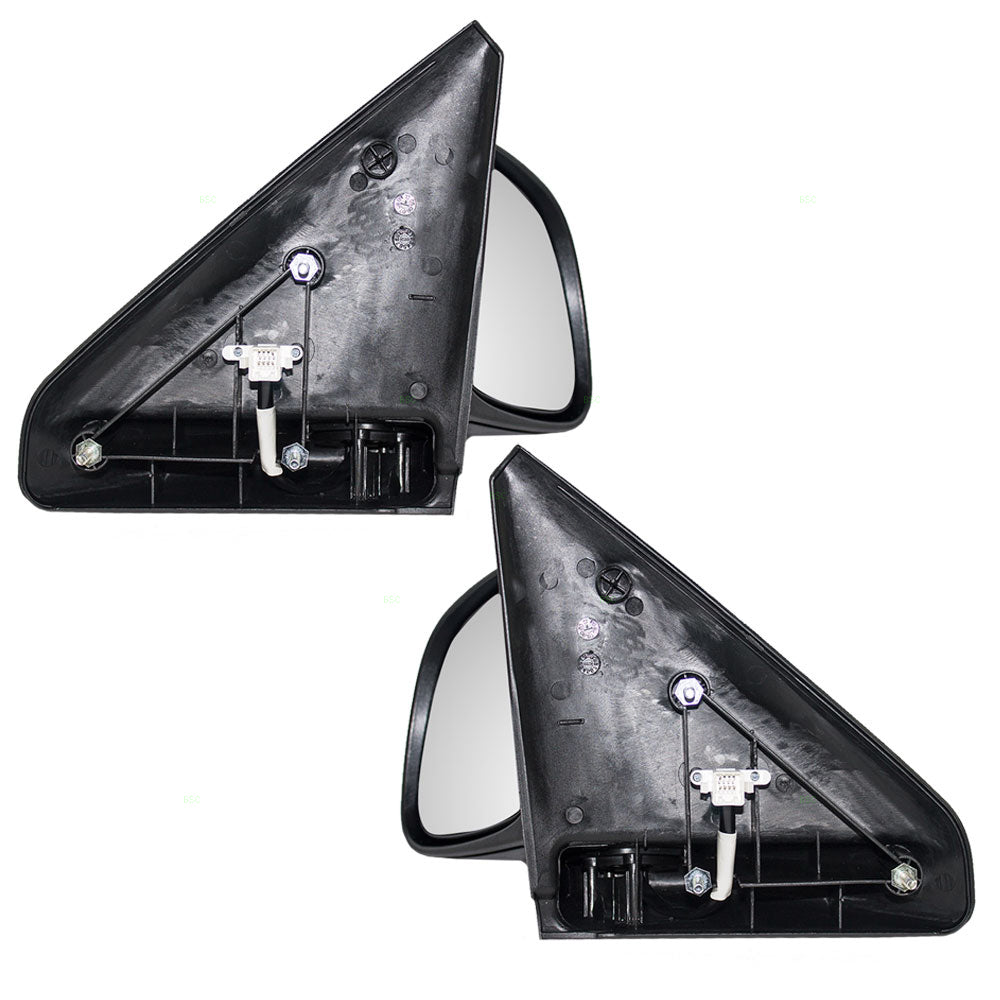 Brock Aftermarket Replacement Driver Left Passenger Right Power Mirror Set 6x9 Textured Black with Heat Compatible with 2002-2008 Dodge 1500
