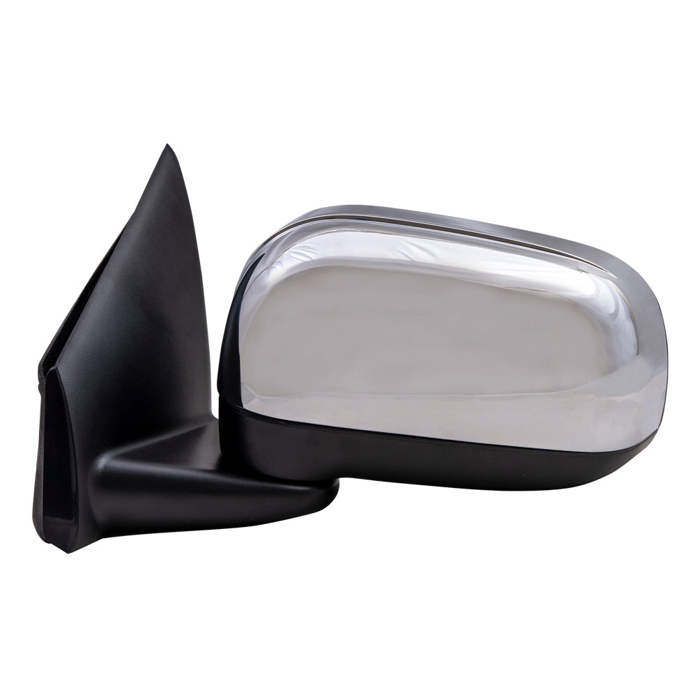 Replacement Drivers Power Side View Mirror Heated with Chrome Cover Compatible with 2007 2008 2009 Aspen 55364665AI