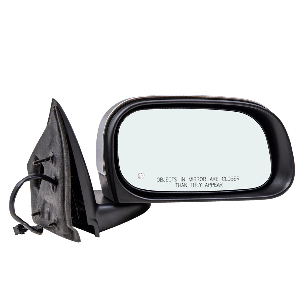 Replacement Passenger Power Side View Mirror Heated with Chrome Cover Compatible with 2007-2009 Aspen 55364664AI