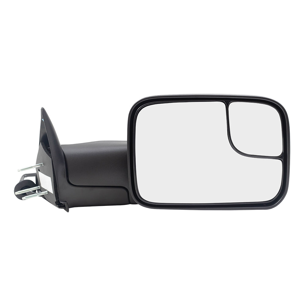 Brock Replacement Passenger Power Tow 7x10 Flip-Up Performance Upgrade Mirror w/ Mounting Bracket Textured Compatible with 1994-1997 1500 2500 3500 Pickup Truck 55074917