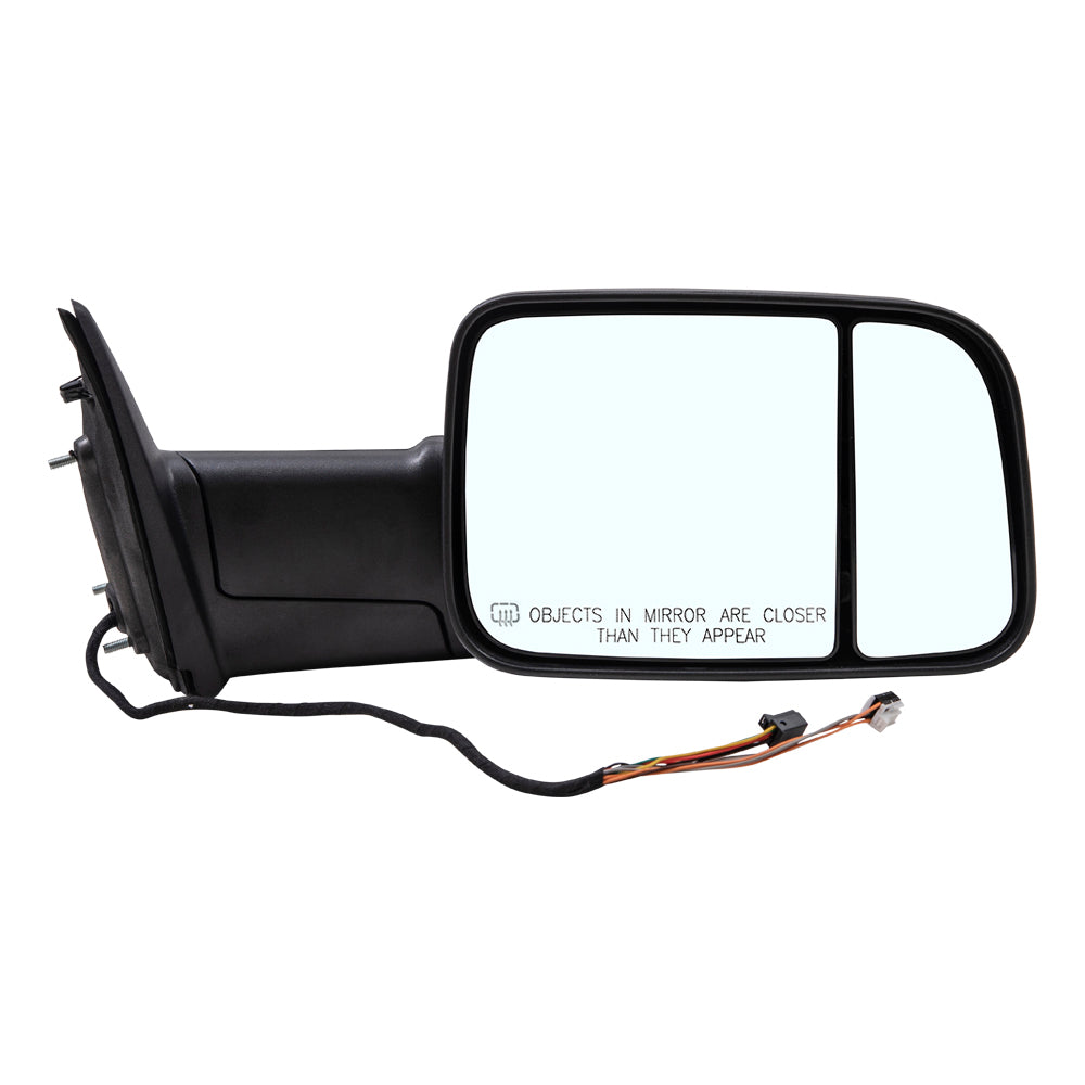 Brock Replacement Drivers and Passenger Power Tow Flip-Up Mirrors Heated Signal Puddle Lamp Compatible with 2009-2010 Pickup Truck 55372069AF 55372068AF