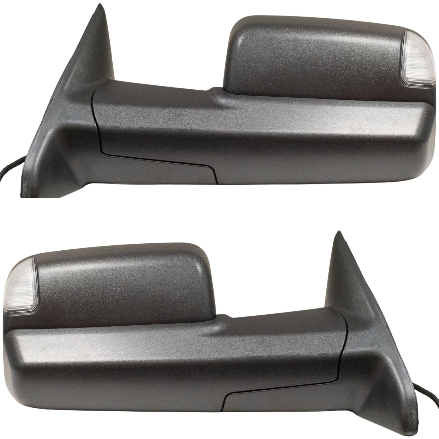 Power Towing Mirror for 2009-2010 Ram 1500 Flip-Up Turn Signal Indicator Puddle Lamp Heated Manual Fold for 2010 Ram 2500 for 2011-2012 1500 for 2011-2012 2500 55372071AK Set CH1320315