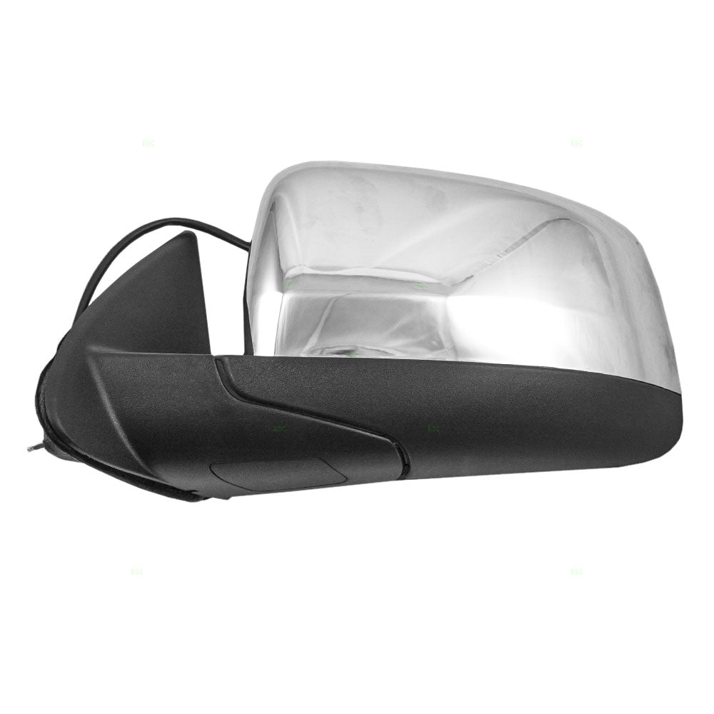 Replacement Driver Power Side View Mirror Heated with Chrome Cover Compatible with 2011-2018 Durango 68237573AC