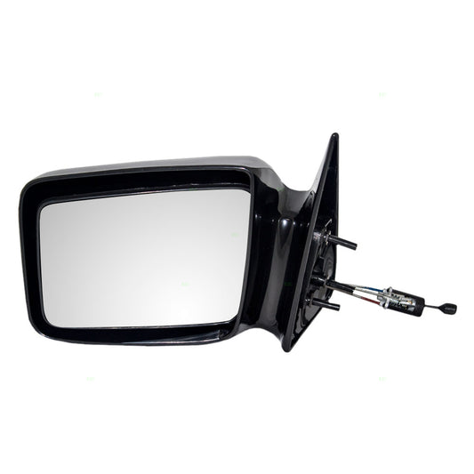Replacement Driver Manual Remote Side View Mirror Gloss Compatible with 1987-1996 Dakota Pickup Truck 55025869