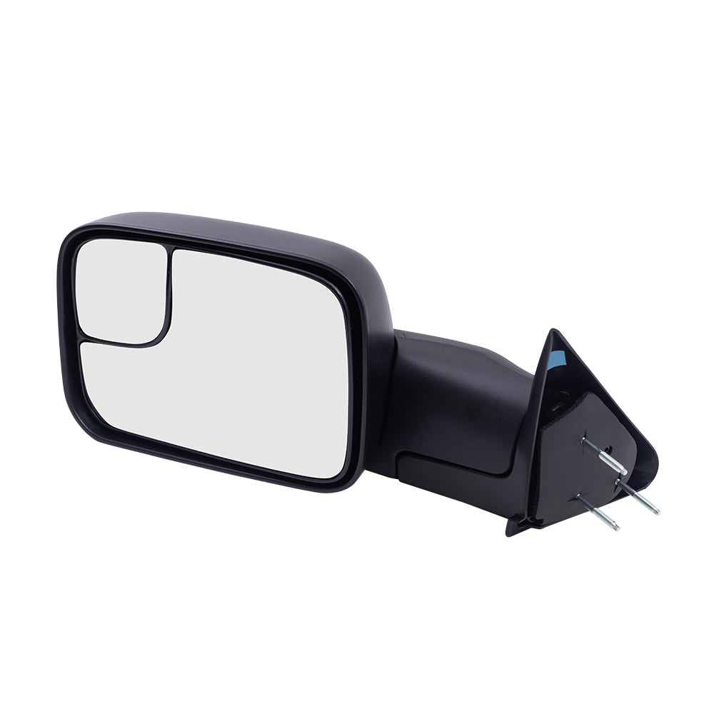 Brock Replacement Driver Manual Side Trailer Tow Mirror 7x10 Flip-Up w/ New Arm Design Compatible with 1994-2001 1500 1994-2002 2500 3500 Pickup Truck 55156335AD