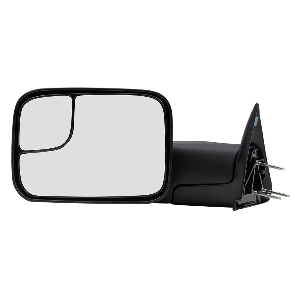 Brock Replacement Driver Manual Side Trailer Tow Mirror 7x10 Flip-Up New Arm Design w/ Mounting Bracket Compatible with 94-01 1500 94-02 2500 3500 Pickup Truck
