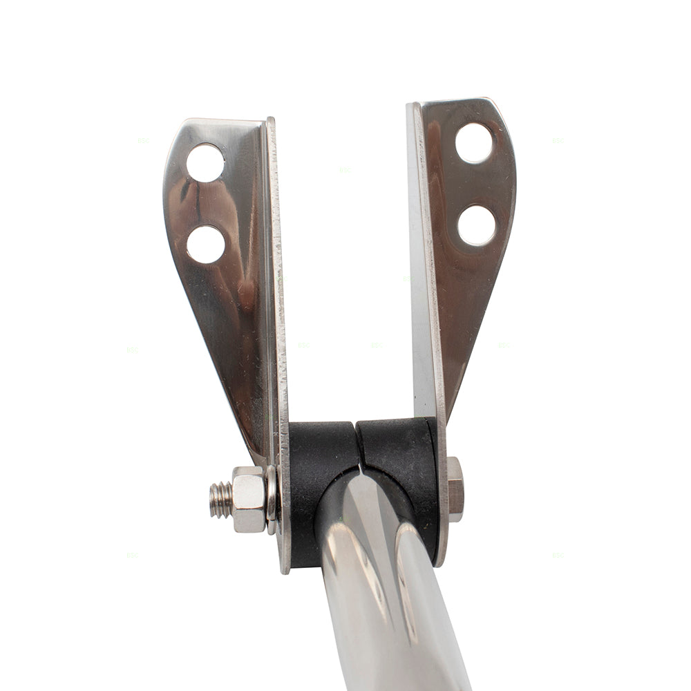Brock Replacement Driver Side Stainless Steel Manual Mirror Windshield Hinge Mounted Compatible with 1987-1994 Wrangler/ 1955-1986 CJ Series/ 1955-1982 DJ Series