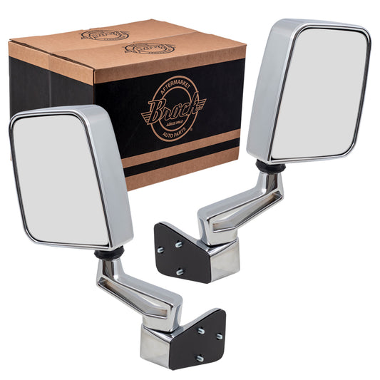 Manual Mirror for 1987-2002 Wrangler Door Hinge Mounted Performance Upgrade Set
