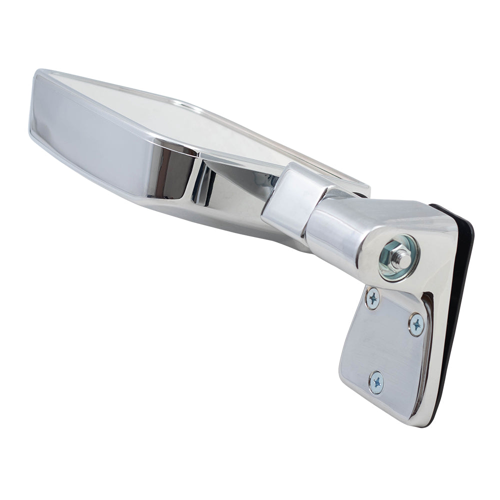Replacement Driver Manual Side View Mirror Chrome Door Hinge Mounted Performance Upgrade Compatible with 1987-1995 Wrangler 1997-2002 Wrangler