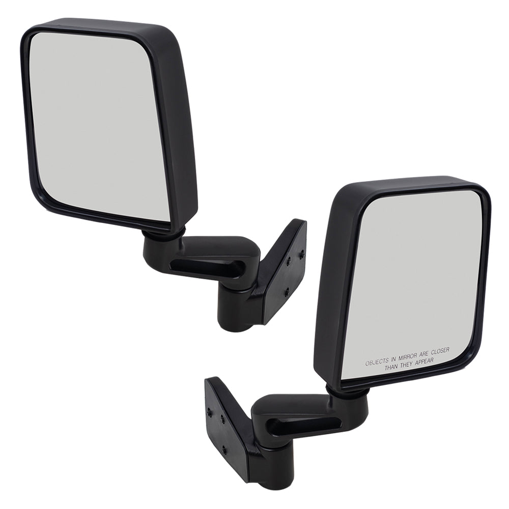 Manual Mirror for 1987-2002 Wrangler Door Hinge Mounted 55027207 Set