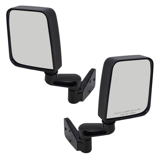 Manual Mirror for 1987-2002 Wrangler Door Hinge Mounted 55027207 Set