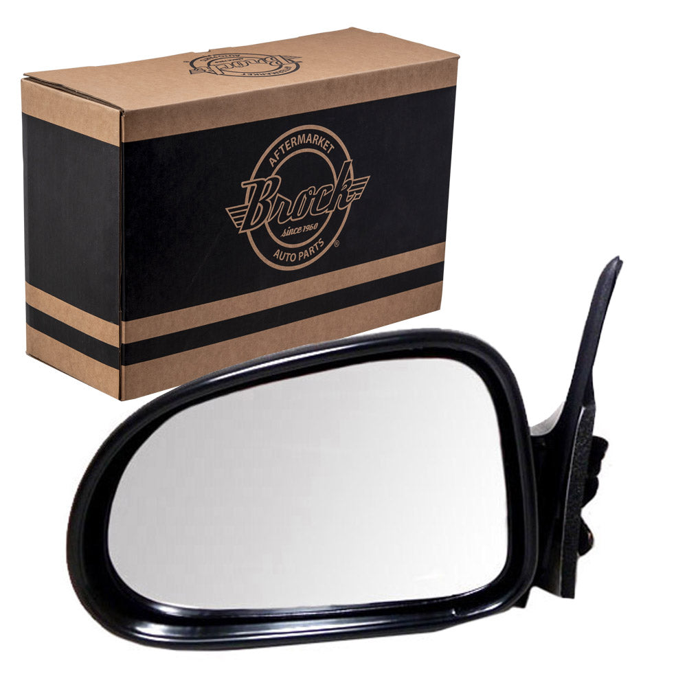 Replacement Driver Manual Side View Mirror Textured Black Compatible with 1997-2004 Dakota 1998 Durango 55154847AD