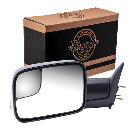 Manual Tow Mirror for 1994-2001 Ram 1500 7X10 Flip-Up Mounting Bracket Original Arm Design 1994-2002 Ram 2500 1994-2002 Ram 3500 55156335AD Left