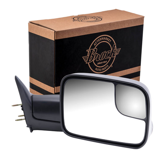 Manual Tow Mirror for 1994-2001 Ram 1500 7X10 Flip-Up Mounting Bracket Original Arm Design 1994-2002 Ram 2500 1994-2002 Ram 3500 55156334AD Right