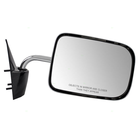 Brock Replacement Passenger Side Manual Mirror Optional Type Chrome and 6x9 Compatible with 1987-1994 Dodge Dakota