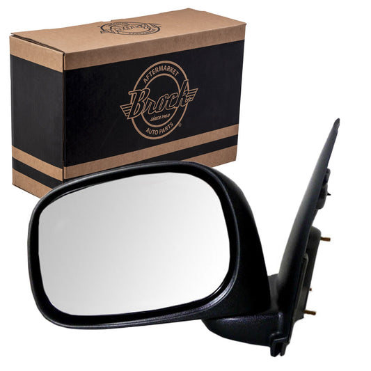 Replacement Driver Manual Side View Mirror Textured Black Compatible with 2002-2008 1500 2003-2009 2500 3500 Pickup Truck 55077439AJ
