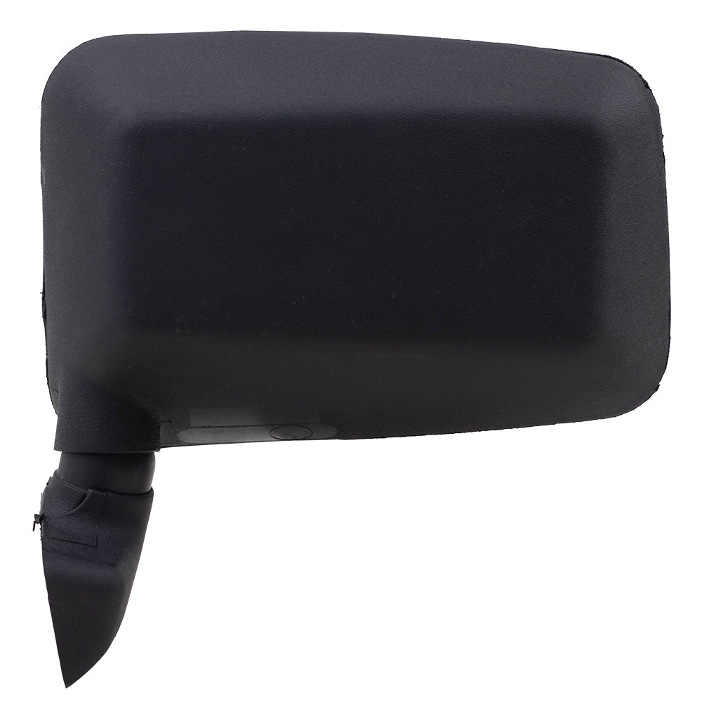 Replacement Driver Manual Side Mirror Hard Door Mounted Textured Black Compatible with Cherokee Comanche Wrangler 55027207