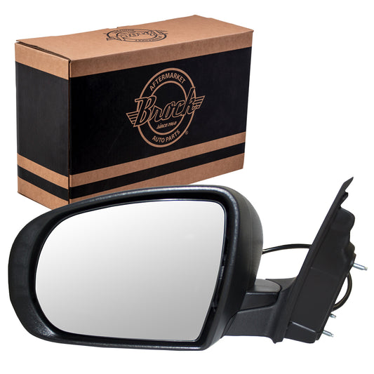 Replacement Driver Power Side View Mirror Textured Compatible with 2014-2019 Cherokee 68164059AD CH1320366