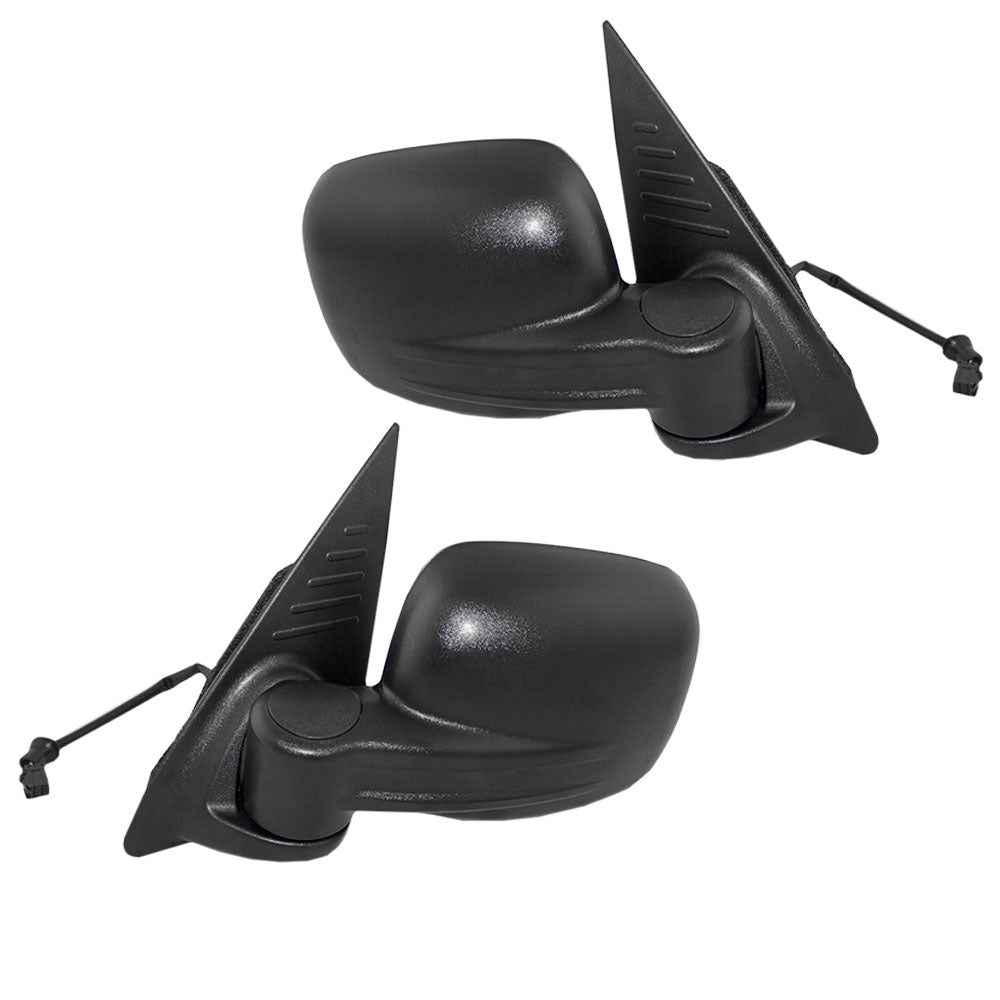 Driver and Passenger Power Side View Mirrors Textured Replacement for 02-07 Jeep Liberty SUV 55155843AI 55155842AI