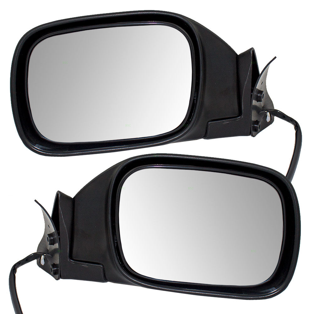 Driver and Passenger Power Side View Mirrors Textured Replacement for 97-01 Jeep Cherokee SUV 55154949AC 55154948AC