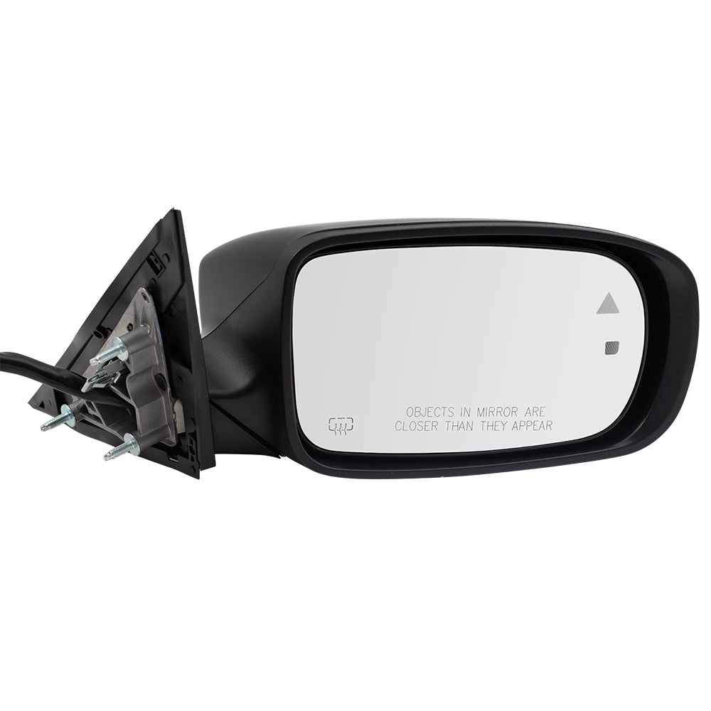 Brock Aftermarket Replacement Driver Left Passenger Right Power Mirror Paint To Match Black With Heat-Signal-Puddle Light-Memory-Blind Spot Detection Set Compatible With 2012-2018 Chrysler 300