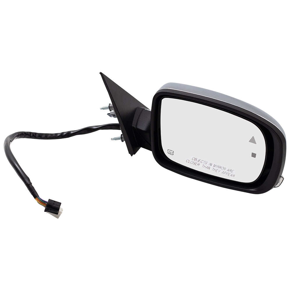Replacement Passengers Power Side View Chrome Mirror Heated Signal Puddle Lamp Memory Compatible with 2011-2019 300