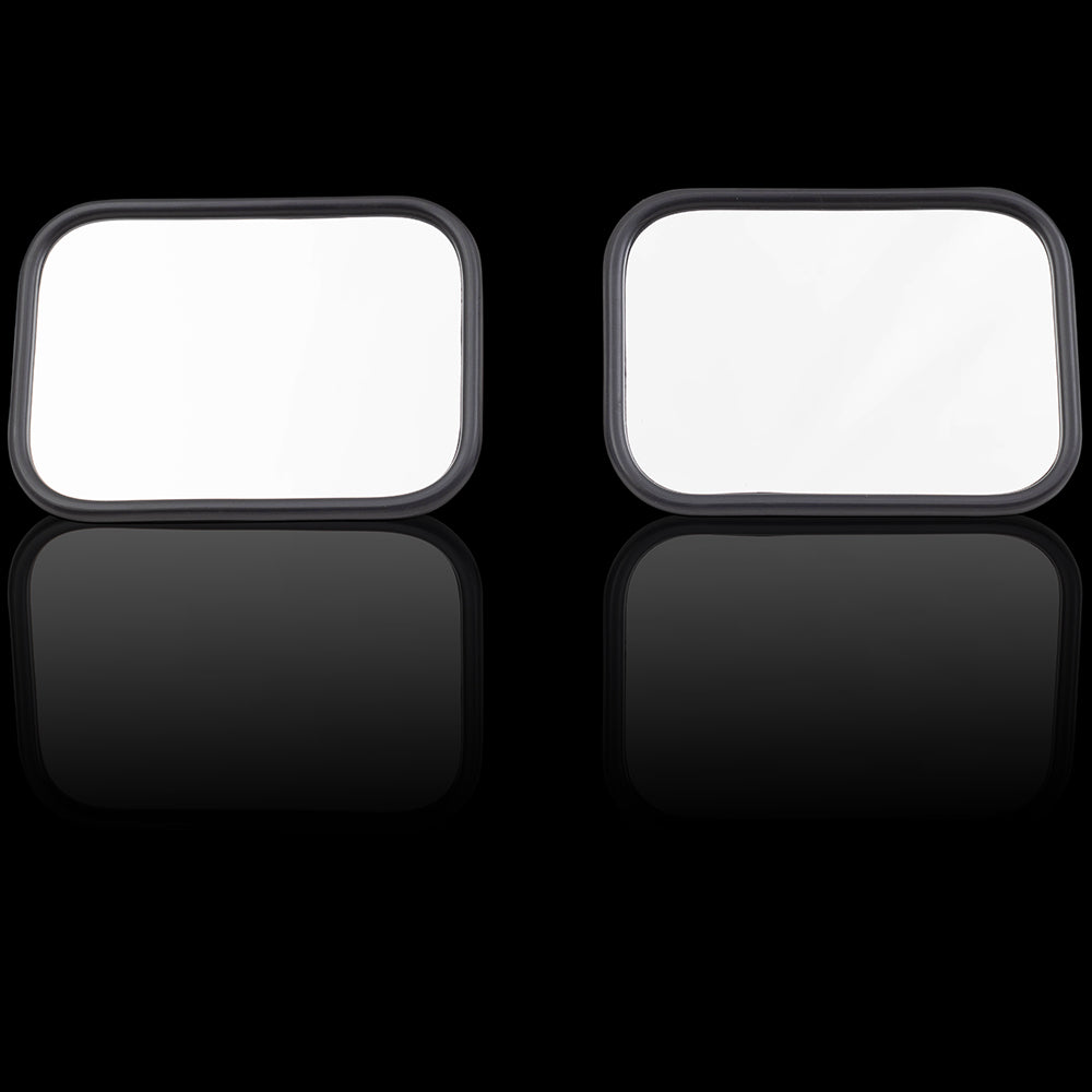 Replacement Pair Quick Release Mirrors 5"x7" Rectangular Set Black Upper Windshield Hinge Mounted Doorless Side Mirrors Compatible with 1997-2017 Jeep Wrangler & 18 Wrangler JK
