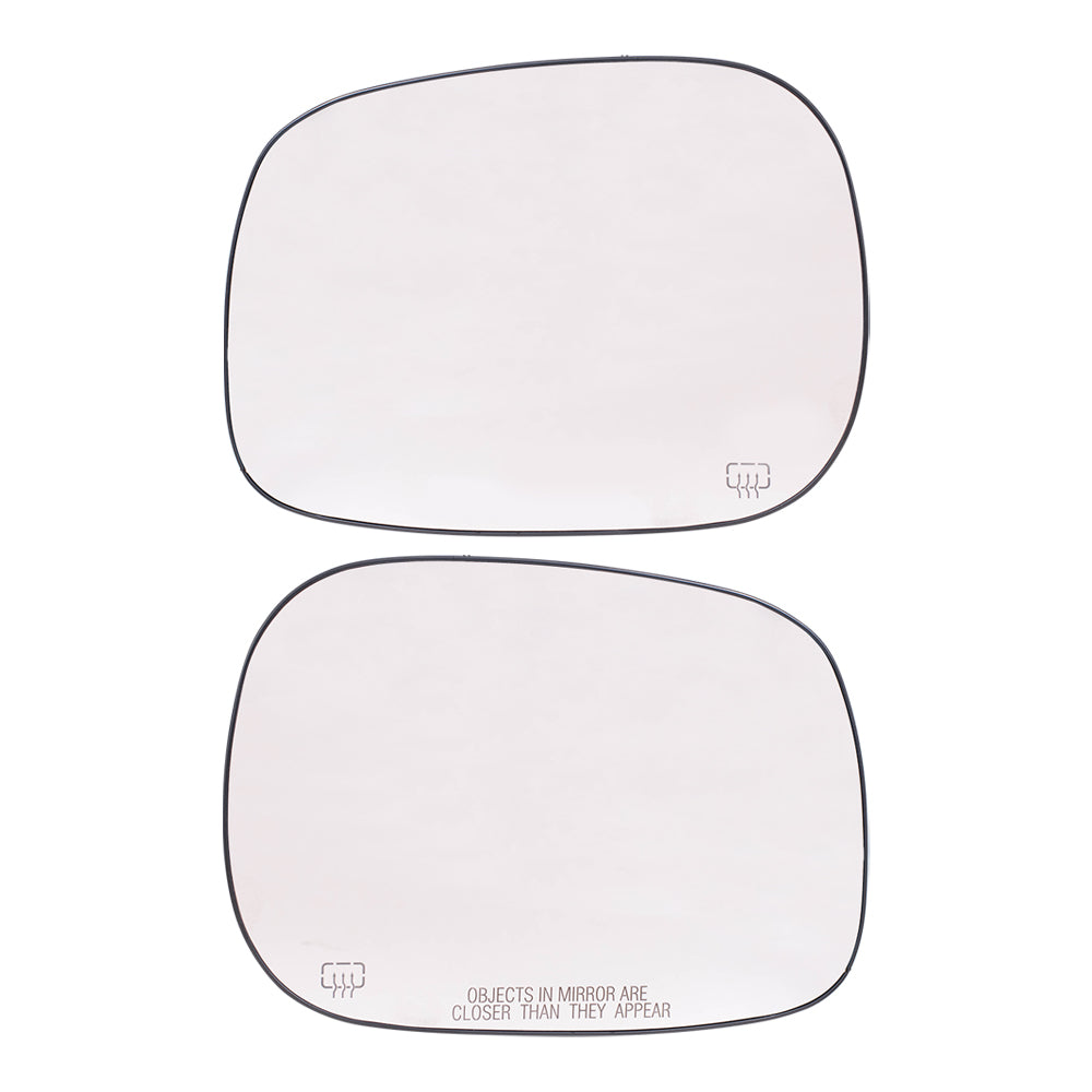 Brock Replacement Driver and Passenger Side Mirror Glass and Base Set 6x9 with Heat Compatible with 2005-2008 1500 & 2005-2009 2500/3500