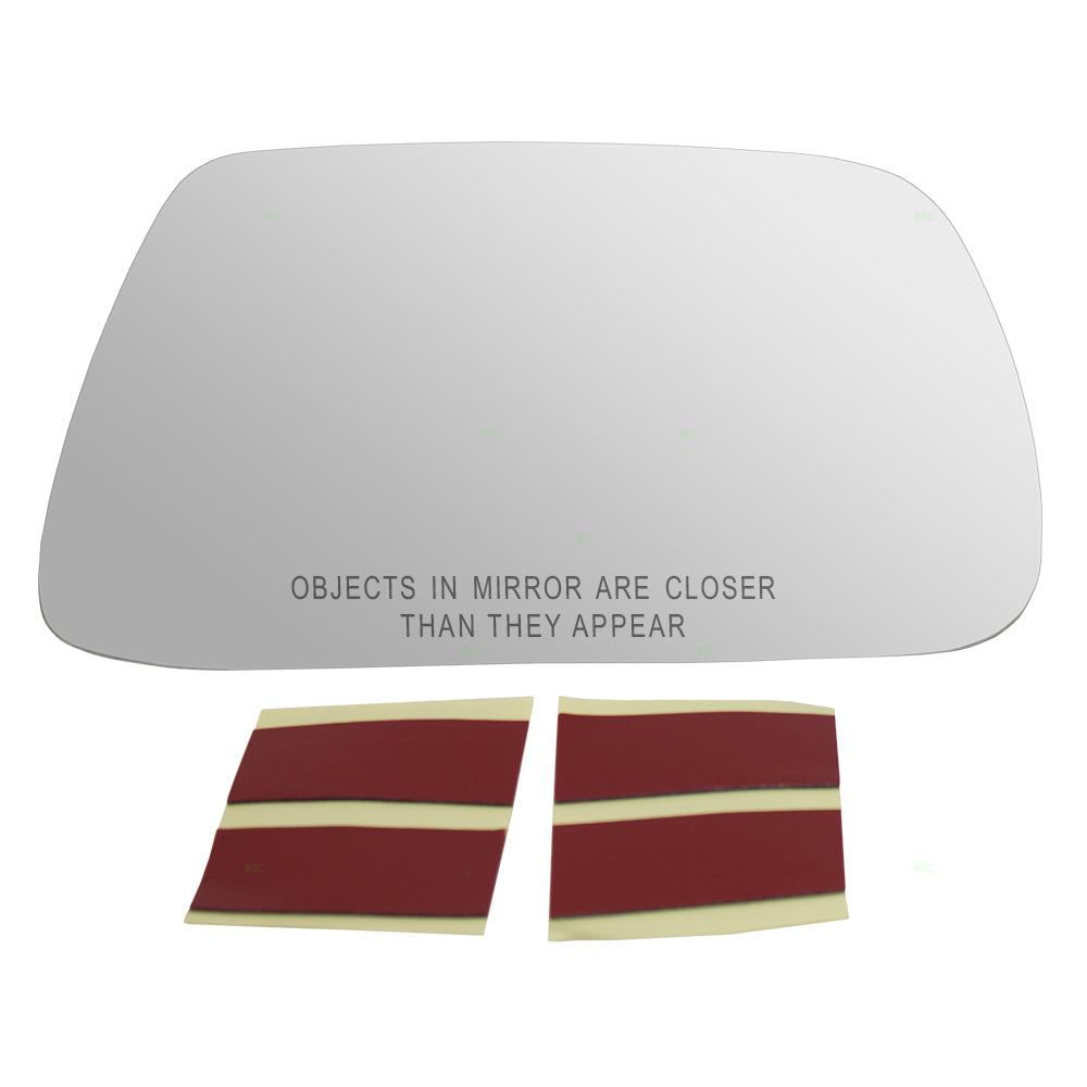 Brock Replacement Passenger Side View Mirror Glass Heated w/ Adhesive Strips Compatible with 2005-2010 Grand Cherokee 5142874AA