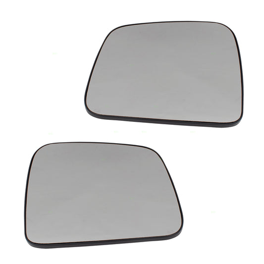 Brock Replacement Pair Set Side View Mirror Glass & Bases Heated compatible with 11-18 Durango Grand Cherokee 68092053AB 68082636AB