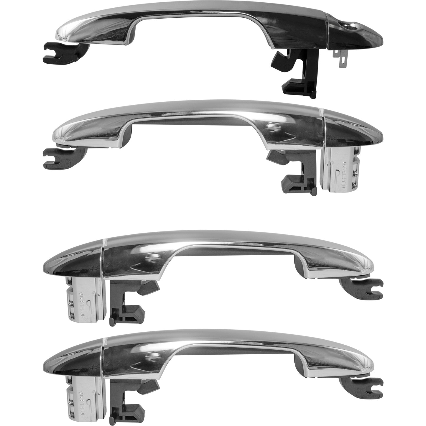 Brock 4 Piece Chrome Outside Door Handle Set Driver Left Passenger Right Front & Rear Compatible With 2014-2020 FIAT 500L Easy/Pop/Sport/Lounge 2442-0006C4