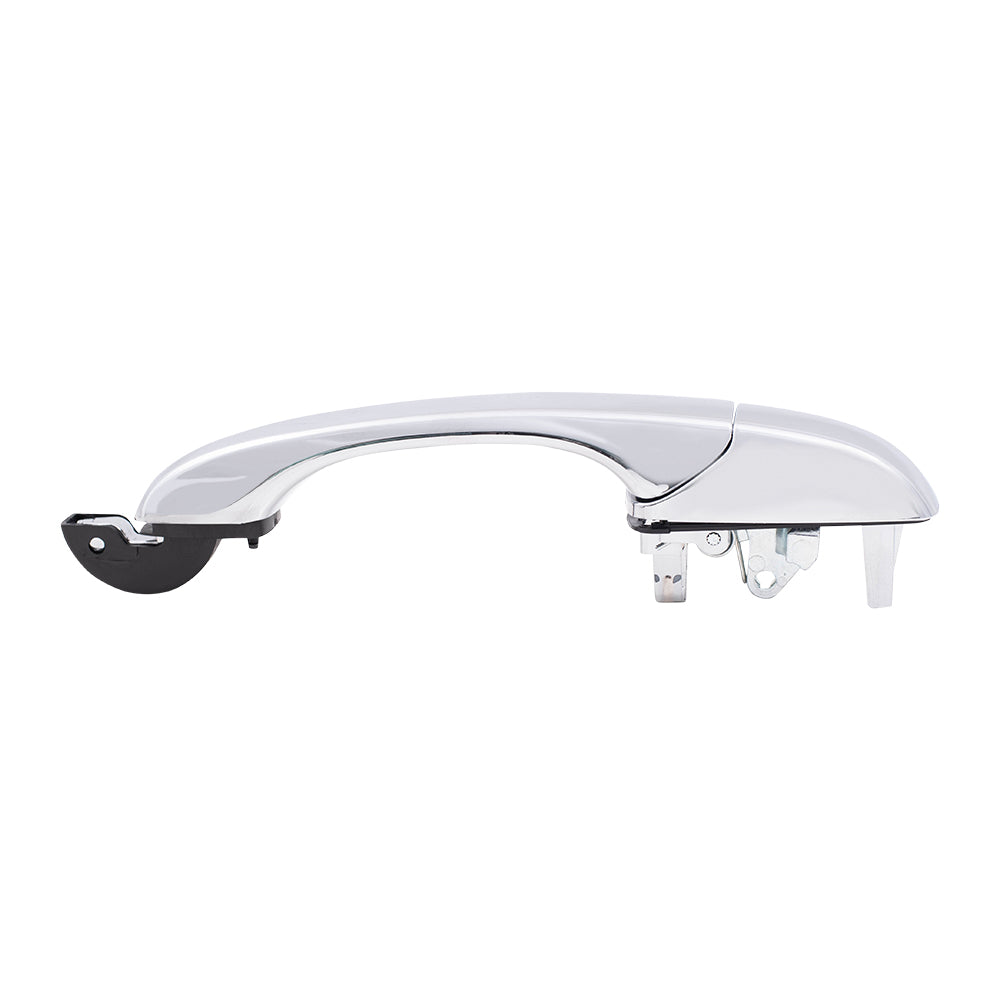 Brock Replacement Rear Outside Exterior Sliding Chrome Door Handle Compatible with 2008-2016 Town & Country Grand Caravan 4589714AC