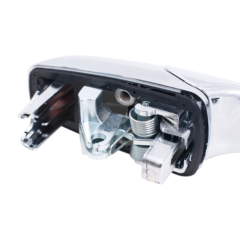 Brock Replacement Rear Outside Exterior Sliding Chrome Door Handle Compatible with 2008-2016 Town & Country Grand Caravan 4589714AC