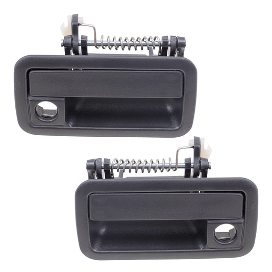 Brock Replacement Pair Set Outside Exterior Textured Door Handles Compatible with 91-96 Dakota Pickup Truck 55027509 55027508