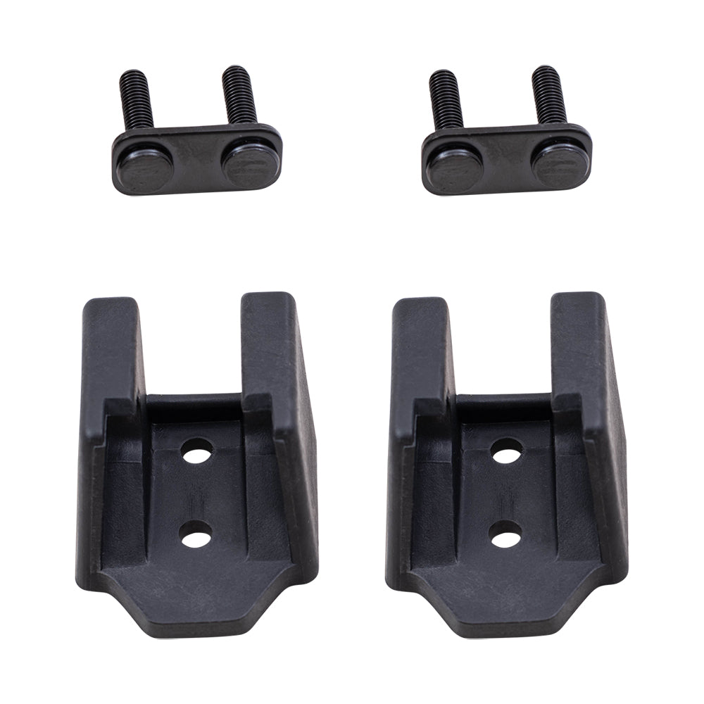Brock Replacement Pair Set Hood Latch Safety Catch Brackets Compatible with 1997-2017 Wrangler 2018 Wrangler JK 55395652AC