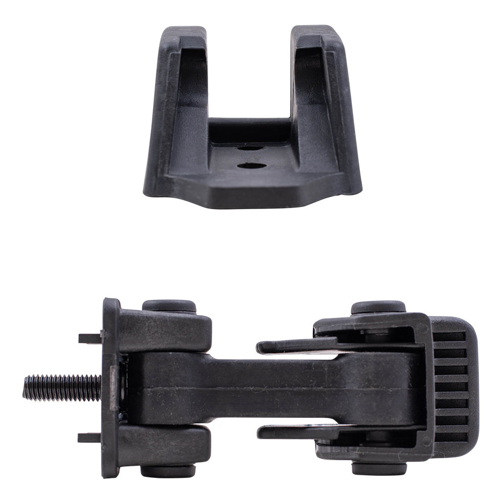 Brock Replacement 4 Pc Hood Latch Safety Catches & Brackets Set Compatible with 97-06 Wrangler