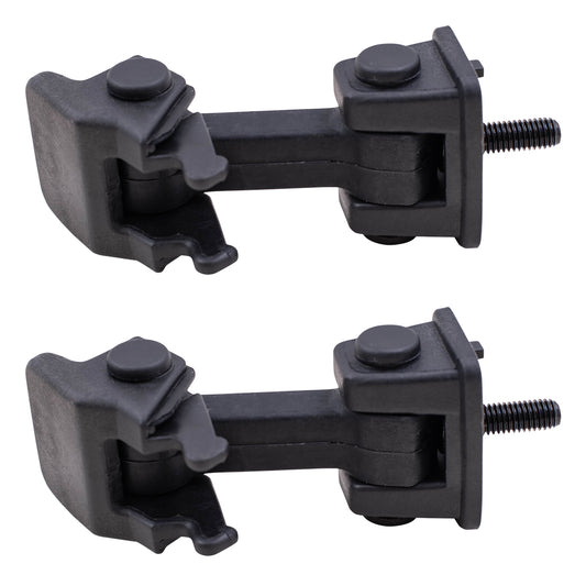 Brock Replacement Pair Set Hood Latch Safety Catches Compatible with 1997-2006 Wrangler 55176636AD