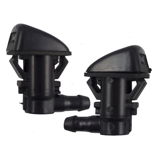 Brock Replacement Pair 2 Pc Set Front Windshield Washer Wiper Nozzles Compatible with 05-10 Grand Cherokee Galant 8265A127 55079049AA