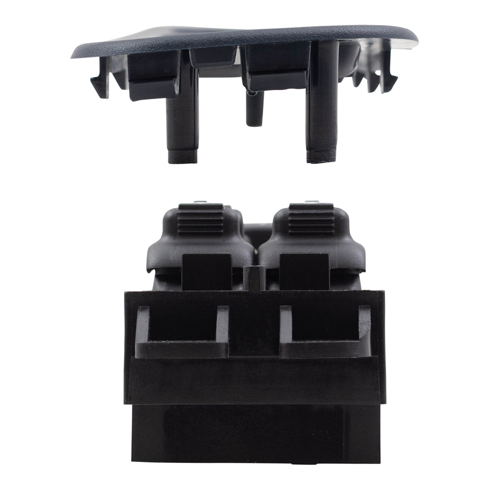Brock Replacement Driver Front Power Window Master Switch Dark Blue Bezel Compatible with 02-05 Pickup