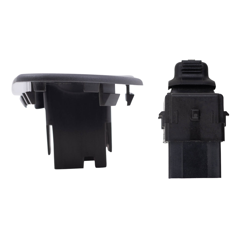 Brock Replacement Dark Slate Gray Passenger Front Power Window Switch with Bezel Compatible with 2002-2005 Pickup Truck