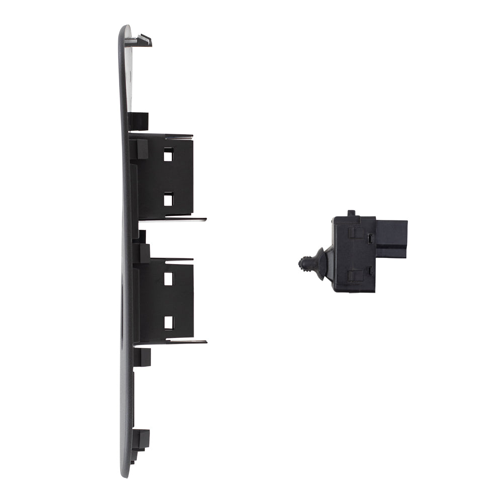 Brock Replacement Dark Slate Gray Passenger Front Power Window Switch with Bezel Compatible with 2002-2005 Pickup Truck