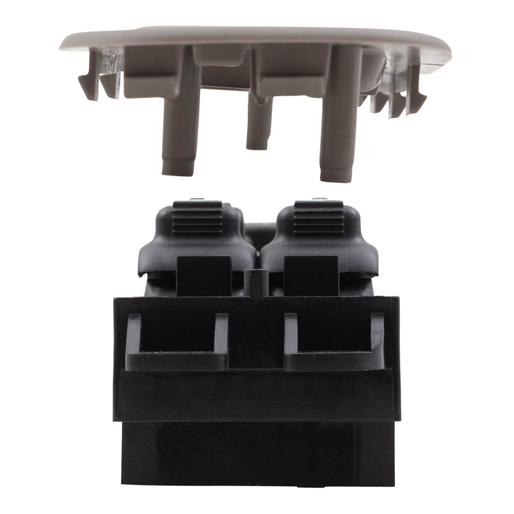Brock Replacement Driver Front Power Window Master Switch Tan Bezel Compatible with 02-05 Pickup