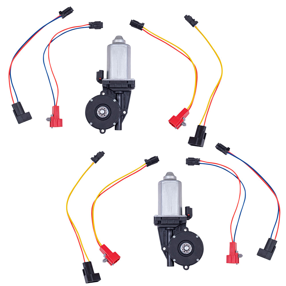Brock Aftermarket Replacement Power Window Motor 2 Piece Set Compatible With 1969-1995 Dodge Models